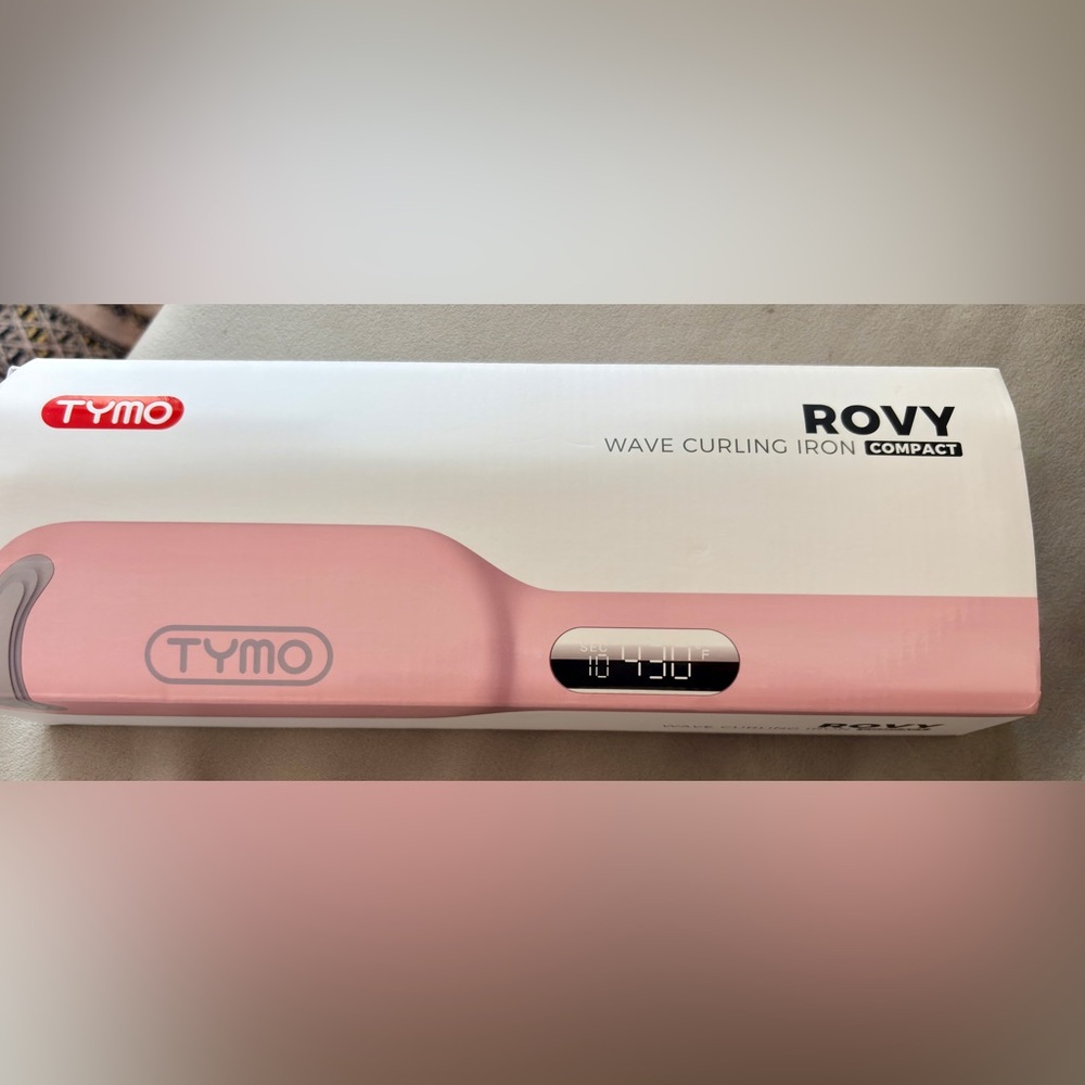 TYMO Rovy Wave Curling Iron - Pink and Gray